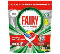 Fairy Platinum Plus All In One Dishwasher Tablets, Lemon, 34 Tablets, Our Best Cleaning For A Clean Like New, Removes Dullness & Prevents Limescale