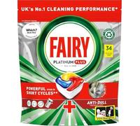 Fairy Platinum Plus All In One Dishwasher Tablets, Lemon, 34 Tablets, Our Best Cleaning For A Clean Like New, Removes Dullness & Prevents Limescale