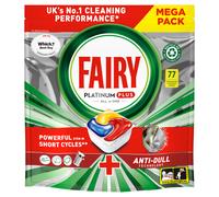Fairy Platinum Plus All In One Dishwasher Tablets Lemon, 77 Tablets