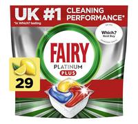 Fairy Platinum Plus All In One Dishwasher Tablets, Lemon, 29 Tablets, Removes Dullness and Prevents Limescale