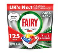 Fairy Platinum Plus Complete All-In-1 Dishwasher Tablets Bulk, 125 Tablets