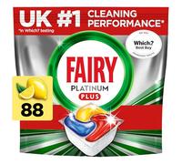 Fairy Platinum Plus All In One Dishwasher Tablets, Lemon, 88 Tablets, Our Best Cleaning For A Clean Like New, Removes Dullness & Prevents Limescale