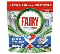 Fairy Platinum Plus Deep Clean Dishwasher Tablets, Fresh Herbal Breeze, 29 Tablets, Our Best Cleaning For A Clean Like New, Removes Dullness & Prevents Limescale