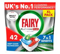 Fairy Platinum Plus Deep Clean Dishwasher Tablets Fresh Herbal Breeze 42 Tabs