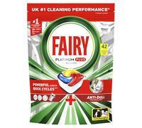 Fairy Platinum Plus Dishwasher Tablets - 42 Pack, Lemon, Anti-Dull Technology