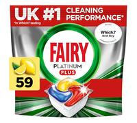 Fairy Platinum Plus Dishwasher Tablets - Bulk Pack, 59 Tablets, XXL Pack, Lemon
