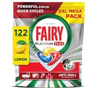 Fairy Dishwasher Tablets Platinum Plus - Lemon, 122 Capsules, Anti-Dull & Super Shine