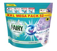 Fairy Platinum PODS, Washing Liquid Laundry Detergent Capsules, Non Bio, Silk Tree Blossom & Jasmine, 52 Washes