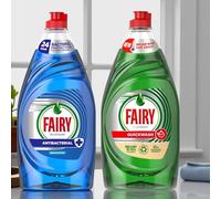 Fairy PLATINUM Quick Wash ORIGINAL & ANTIBACTERIAL Eucalyptus Washing Up Liquid - Twin Pack(2 x 820ml)