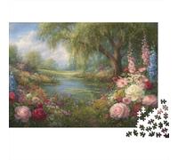 Fairy Pond Beside The Weeping WillowsPuzzles 1000 Pieces for Adults for Adults 1000 Piece Puzzle Educational Challenge Games Home Decoratio