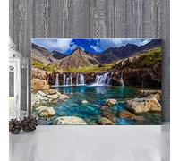 Fairy Pools Wall Art Prints Artwork Scottish Landscape Poster Painting Pictures Print On Canvas For Office Living Room Decorations,30 * 45cm,Unframed