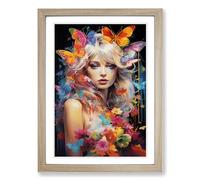 Fairy Pop Framed Wall Art Print A2 Oak