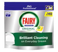 Fairy Professional Original Dishwasher Tablets Lemon,140 Washes, Brilliant Cleaning Action on Grease