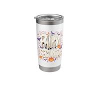 Fairy Security Halloween Pumpkin Bats Stainless Steel Insulated Tumbler