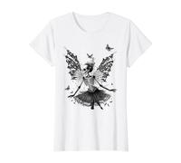 Fairy Skeleton Butterflies Gothic Style Design Value Graphic T-Shirt