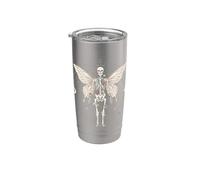 Fairy Skeleton Moon Moth Goth Aesthetic Cottagecore Graphic Stainless Steel Insulated Tumbler