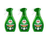 Fairy Skip the Soak Power Spray, Lemon Scent, 500ml, Pack of 3, Removes Limescale, Dishwasher Cleaner