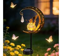 Fairy Solar Lights, Solar Outdoor Decorations Ornaments, Fairy Lights | Outdoor Lights, Butterfly Garden Stake Light, Walkway Patio Lawn Decorations Unique Gift Ideas for Women [Energy Class A]