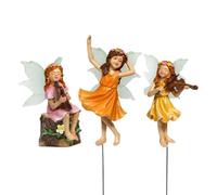 Fairy Stakes for Garden,Fairies Small Garden Figurine | Fairy Outdoor Garden Yard Decoration, Outdoor Fairy Resin Miniature, Fairies Small Garden Figurine for Lawn