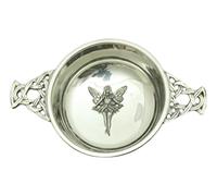 Fairy Standing Chrome Plated Steel Quaich Bowl Scottish Quaich 123
