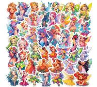 Fairy Stickers for Girls, Cute Garden Flower Princess Stickers for Scrapbook Water Bottle Laptop Kindle