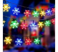 Fairy String Lights, Snowflake LED String Lights USB Powered Multicolor, 6M 60LED Decorative Lighting for Christmas Halloween Party Home Bedroom Decoration Wedding Birthday Party Festival (3M)