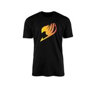 Fairy Tail Anime T-Shirt - Dragon Slayer Natsu Igneel Wizard Guild Kingdom of Fiore Celestial Lucy Japan Manga TV Show Top 100% Organic Cotton Vegan Ink (Large, Black)