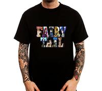 Fairy Tail Characters Logo Anime Manga Japanese Men's Cotton White Yellow Black Red Mens Women T Shirt 100% Cotton Top Tee(Small)