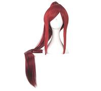 Fairy Tail Erza Scarlet Red Long Ponytail Straight Wig Cosplay Costume Women Heat Resistant Synthetic Hair Party Role Play Wigs ZY-900