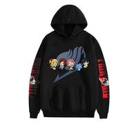 Fairy Tail Hoodies Natsu Dragneel Graphic Hoody Top Erza Scarlet Cartoon Sweatshirts Happy Natsu Cute Figure Winter Kawaii Outerwear