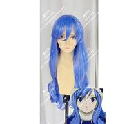 Fairy Tail Juvia Lockser Rainmaiden Blue Curly High Temperature Fiber Synthetic Hair Party Cosplay Full Wigs Lkk-096