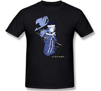 Fairy Tail Juvia Lockser Water Spirit Mens Tee Funny Unisex 100% Cotton Short-Sleeve T-Shirts Black L
