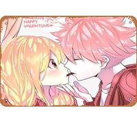 Fairy Tail, Lucy Heartfilia, Natsu Dragneel Anime Poster Home Wall Art Decoration Retro Metal Tin Sign 8x12 inch