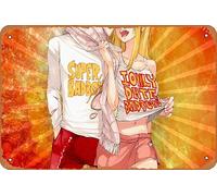 Fairy Tail, Lucy Heartfilia, Natsu Dragneel Anime Poster Home Wall Art Decoration Retro Metal Tin Sign 8x12 inch