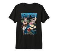 Fairy Tail Natsu Dragneel Multi Pose Distressed Showcase Premium T-Shirt