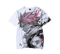 Fairy Tail Tshirt Erza Scarlet Natsu Dragneel Lucy Heartfilia Anime T-Shirt Summer Cosplay Short Sleeve Tee Shirt Round Neck Cartoon Fashion Casual Sports Top Men Women