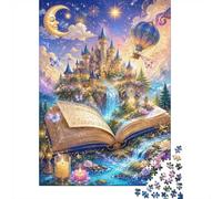 Fairy Tale Castle 1000 Piece Jigsaw Puzzle for Adults | 70x50cm Magical castle and dreamy night sky create a captivating puzzle experience, perfect for relaxing evenings or