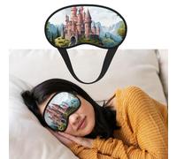 Fairy Tale Castle Sleep Mask for Women Men Blackout Eye Masks for Sleeping Blindfold Sleep Mask Side Sleeper Eye Cover for Meditation Light Blocking Travel Essentials