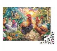 Fairy Tale Chickens1000pc Thick Cardboard Chicken Group Jigsaw Puzzle Set Adult Educational Game Stress Relief Fun Home Activity 70x50cm/1000pcs
