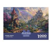 Fairy Tale Cottage 1000 Piece Jigsaw Puzzle Paper Adult Puzzle Game Enchanted Forest Style Relaxing Focus Home Decor 70x50cm/1000pcs 70x50cm/1000pcs