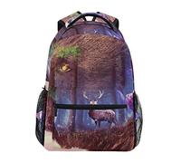Fairy Tale Deer Jellyfish Shoulder Backpack Student Bookbags for Travel Kid Girls Boys