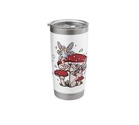Fairy Tale Faeries Sitting on Fly Agaric Toadstool Stainless Steel Insulated Tumbler