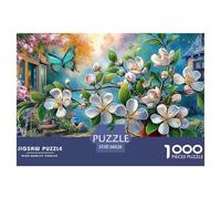 Fairy Tale Garden 1,000 Piece Butterflies Floral Garden Artplastic 3D Puzzle Eco-friendly Durable Thick Pieces Sustainable Kids Activity 38x26cm/1000pcs