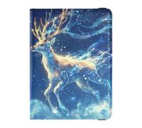 Fairy Tale Glitter Deer Travel Wallet Leather Passport Holder Secure Hidden Passport Covers for Family Trip Organizer