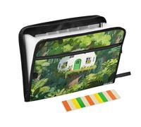 Fairy-Tale-Like Treehouse Folders for Documents 13 Pockets A4 Letter Size with Zipper Closure for Document Storage Expanding File Jackets para guardar