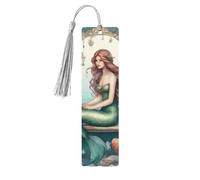 Fairy Tale mermaid03 Print Wooden Bookmarks for Book Lover Men Women Unique Wood Bookmark Cool Unusual Gift