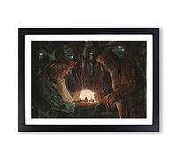 Fairy Tale of Kings by Mikalojus Konstantinas Framed Print | A2 Black Framed Wall Art | Ready to Hang | Modern Nature Picture | Living Room Bedroom Lounge Office