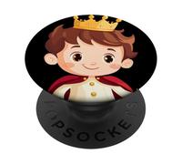 Fairy Tale Prince with Crown for a Magical Vibe PopSockets Adhesive PopGrip