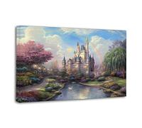 Fairy Tale Princess Castle Cinderellas Poster Decorative Painting Canvas Wall Posters And Art Picture Print Modern Family Bedroom Decor Posters 24x36inch(60x90cm)