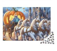 Fairy Tale Pumpkin Carriage 1000 Piece Jigsaw Puzzle Paper for Adults Castle Fantasy Scene Home Leisure Focus Gift 70x50cm/1000pcs